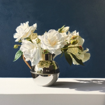 Oil painting - White Roses